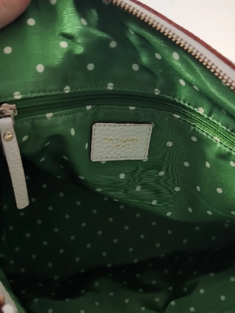 Kate Spade Off-White Pebbled Leather Hobo Shoulder Bag